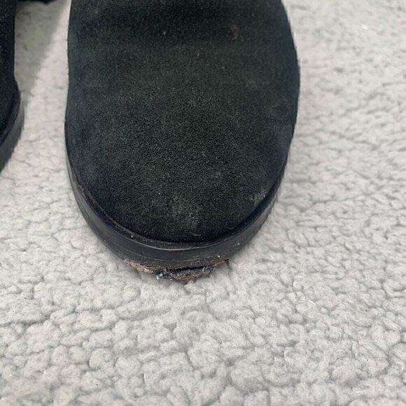 Italeau Black Suede Ankle Boots w/Tassel Side Zip Stacked Heel - Size 39.5/US9 - Picture 5 of 13